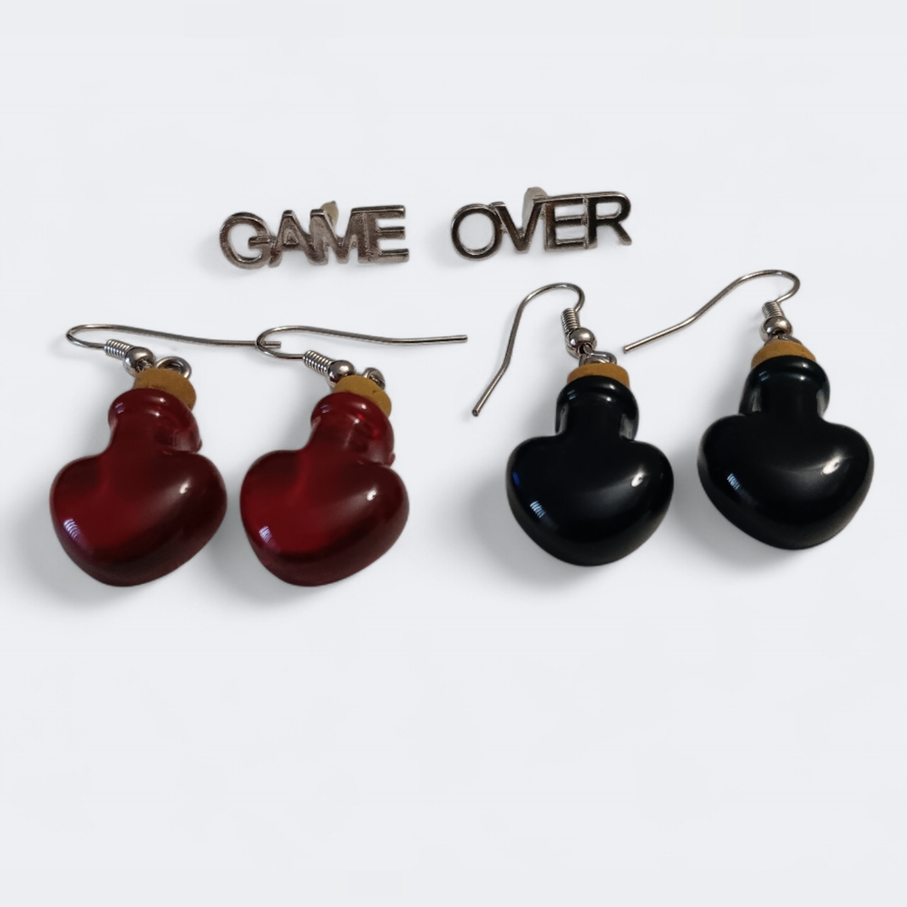 🌟3/$15 Gaming Potion Red and Blue Earring Set